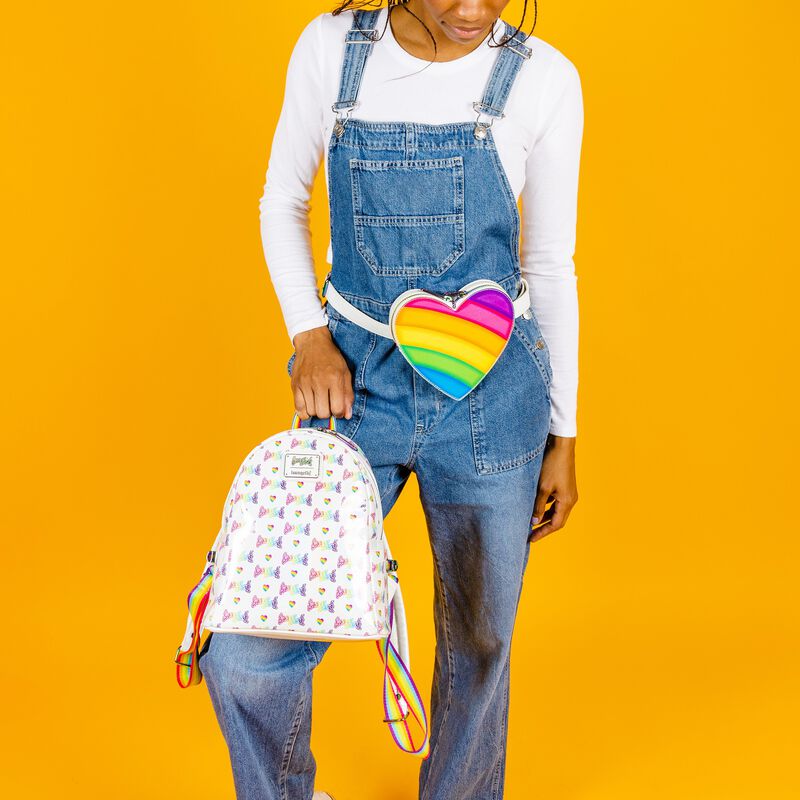 Loungefly Lisa Frank Rainbow Heart Mini Backpack with Waist Bag – Grove  Online