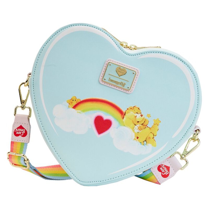 Care Bears: Heart Cloud Party Rainbow Strap Loungefly Crossbody Bag