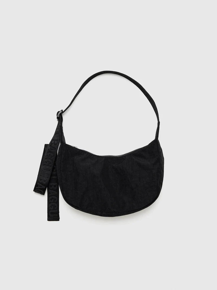 BAGGU Small Nylon Crescent Bag - Black