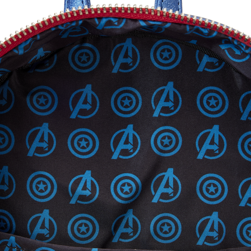 Loungefly Marvel Metallic Captain America Cosplay Mini Backpack