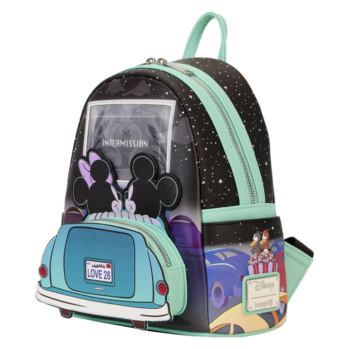 Loungefly Disney Mickey and Minnie Date Night Drive-In Mini Backpack