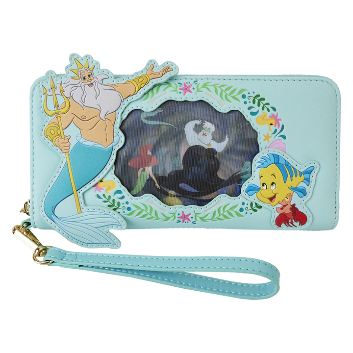 The Little Mermaid Ariel Princess Lenticular Zip Around Wallet