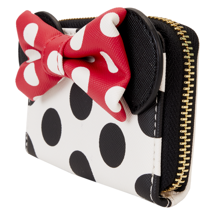 Loungefly Minnie Mouse Rocks the Dots Classic Accordian Zip Around Wallet