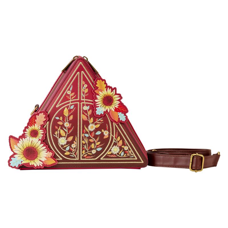 Harry Potter Deathly Hallows Fall Leaves Crossbody Bag