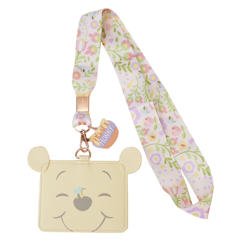 Winnie the Pooh Folk Floral Lanyard with Card Holder