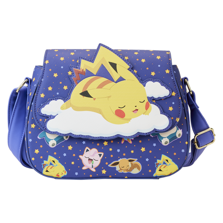 Sleeping Pikachu and Friends Crossbody Bag