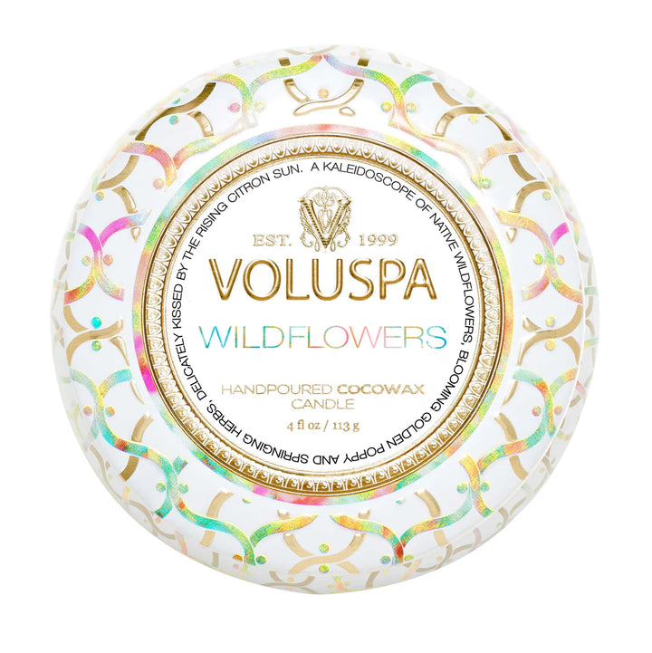 Voluspa Wildflowers Mini Tin Candle